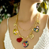 Gold Heart Charm Necklace