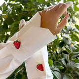 Strawberry Enamel Button