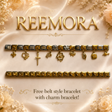 Reemora Dual-Tone Ocean & Evil Eye Charm Bracelet Set