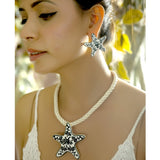 Monochrome Starfish Stud Earrings