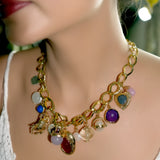 Multicolor Charm Chain Necklace