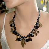 Black Cord Charm Necklace