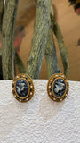 Vintage Floral Cameo Studs