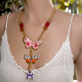 Butterfly Cascade Charm Necklace