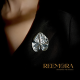 Silver Leaf Elegance Statement Brooch