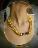 Black & Gold Beaded Statement Necklace