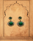 Emerald Orbit Drop Earrings