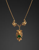 Regal Emerald Medallion Necklace