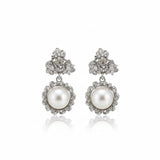 Pearl Blossom Drop Earrings