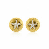Golden Starfish Statement Stud Earrings