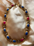 Royal Sapphire & Ruby Gold Necklace