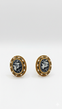 Vintage Floral Cameo Studs