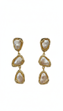 Gold Pearl Drop Earrings