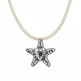 Monochrome Starfish Stud Earrings