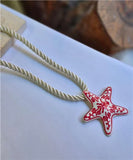 Pink Floral Starfish Statement Earrings