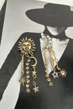 Celestial Sun & Moon Dangling Earrings