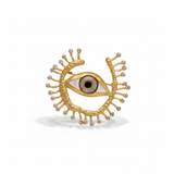 Golden Evil Eye Protection Brooch
