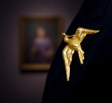 Golden Flying Bird Statement Brooch