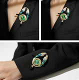 Emerald Serpent Statement Brooch