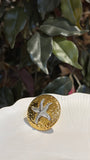 Starfish Medallion Gold Ring