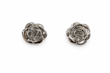 Silver Rose Button