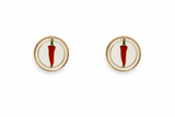 Red Chilli Motif Button