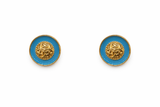 Turquoise Medallion Button