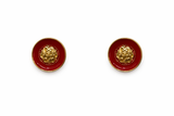 Ruby Red Medallion Button