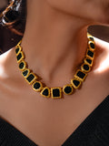 Midnight Onyx Gold Necklace