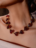 Ruby Heart Gold Necklace
