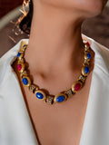Royal Sapphire & Ruby Gold Necklace