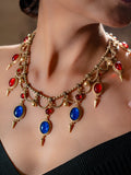 Antique-Inspired Multi-Stone Statement Necklace
