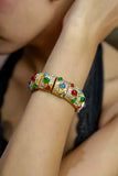 Multicolor Stone Studded Gold Bracelet