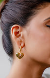 Golden Heart Drop Earrings