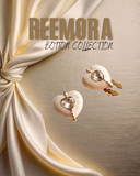 Mother-of-Pearl Heart Crystal Button