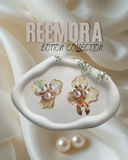 Iridescent Floral Pearl Button