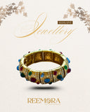Multicolor Stone Studded Gold Bracelet