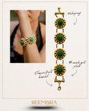 Green Stone Traditional Beaded Bracelet