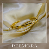 Crystal Evil Eye Gold Cuff Bracelet