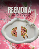 Watermelon Slice Crystal Button