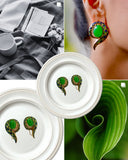 Emerald Paisley Elegance earring jewellery