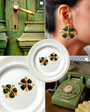 Verdant Cross Bloom Studs earring jewellery