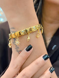 Gold Celestial Evil Eye Charm Bracelet