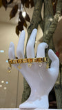 Gold Charm Link Bracelet with Angel & Heart Dangles