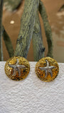 Golden Starfish Statement Stud Earrings