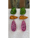 Multicolor Resin Drop Earrings