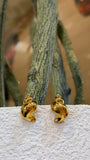 Golden Seashell Stud Earrings